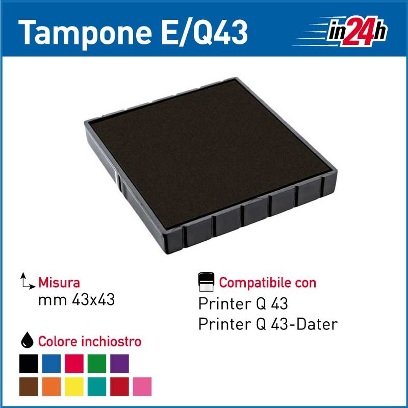 Tampone Colop E/Q43 mm 43x43